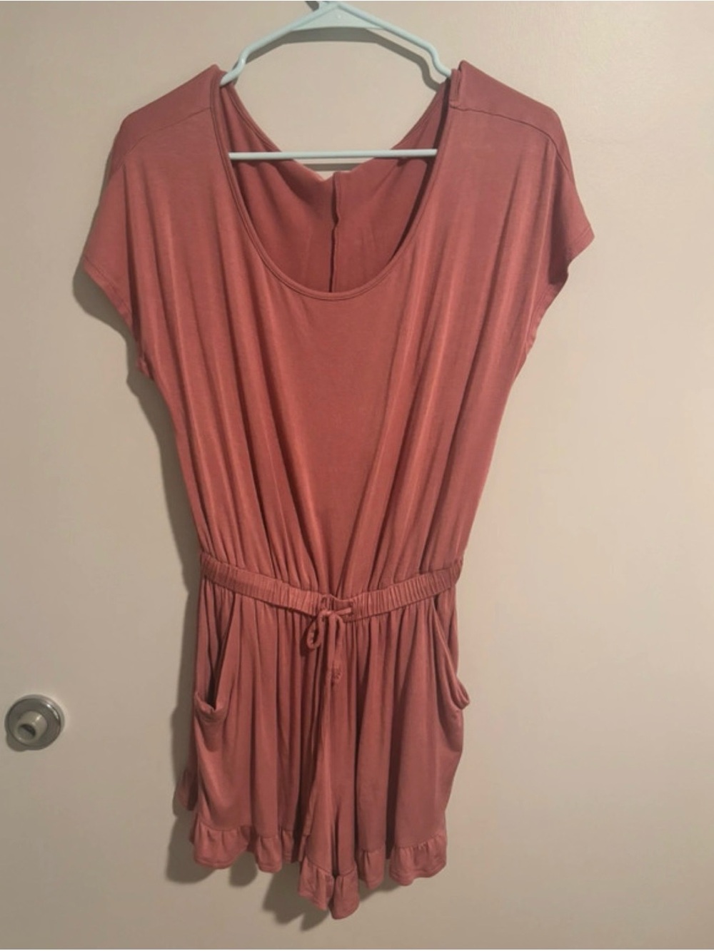 Pink Lily Rusty Rose Short Sleeve Romper